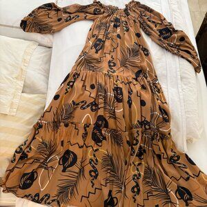 Sensi Studio Strapless Balloon Sleeve Maxi Dress , S/M